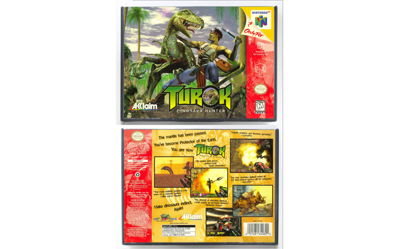 Gaming Relics Nintendo Retail Style Turok Dinosaur Hunter